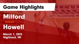 Milford  vs Howell  Game Highlights - March 1, 2023