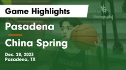 Pasadena  vs China Spring  Game Highlights - Dec. 28, 2023