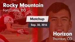 Matchup: Rocky Mountain High vs. Horizon  2016