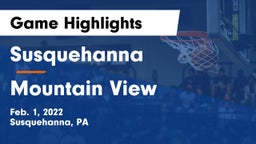 Susquehanna  vs Mountain View  Game Highlights - Feb. 1, 2022