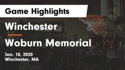 Winchester  vs Woburn Memorial  Game Highlights - Jan. 10, 2020
