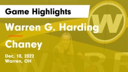 Warren G. Harding  vs Chaney  Game Highlights - Dec. 10, 2022