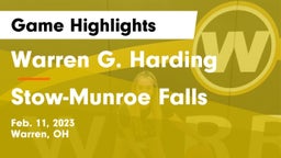 Warren G. Harding  vs Stow-Munroe Falls  Game Highlights - Feb. 11, 2023