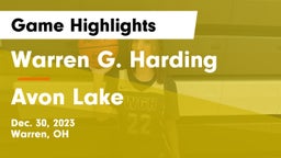 Warren G. Harding  vs Avon Lake  Game Highlights - Dec. 30, 2023