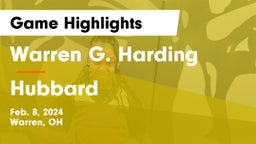Warren G. Harding  vs Hubbard  Game Highlights - Feb. 8, 2024