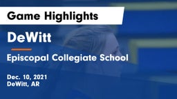 DeWitt  vs Episcopal Collegiate School Game Highlights - Dec. 10, 2021