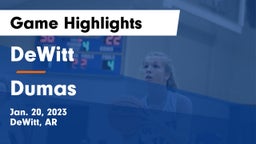 DeWitt  vs Dumas  Game Highlights - Jan. 20, 2023