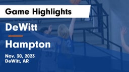 DeWitt  vs Hampton Game Highlights - Nov. 30, 2023