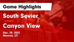 South Sevier  vs Canyon View  Game Highlights - Dec. 28, 2023