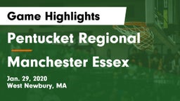 Pentucket Regional  vs Manchester Essex  Game Highlights - Jan. 29, 2020