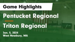 Pentucket Regional  vs Triton Regional  Game Highlights - Jan. 5, 2024