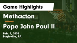 Methacton  vs Pope John Paul II Game Highlights - Feb. 2, 2020