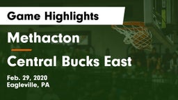Methacton  vs Central Bucks East  Game Highlights - Feb. 29, 2020