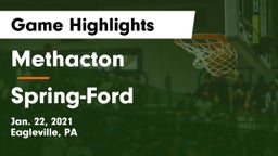 Methacton  vs Spring-Ford  Game Highlights - Jan. 22, 2021