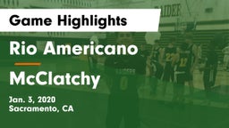 Rio Americano  vs McClatchy Game Highlights - Jan. 3, 2020