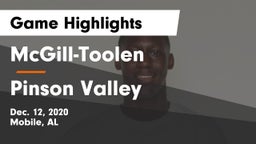 McGill-Toolen  vs Pinson Valley  Game Highlights - Dec. 12, 2020