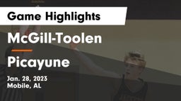 McGill-Toolen  vs Picayune  Game Highlights - Jan. 28, 2023