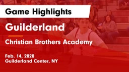 Guilderland  vs Christian Brothers Academy  Game Highlights - Feb. 14, 2020