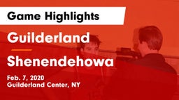 Guilderland  vs Shenendehowa  Game Highlights - Feb. 7, 2020