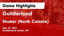 Guilderland  vs Shaker  (North Colonie) Game Highlights - Feb. 27, 2021