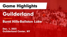 Guilderland  vs Burnt Hills-Ballston Lake  Game Highlights - Dec. 1, 2023