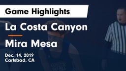 La Costa Canyon  vs Mira Mesa  Game Highlights - Dec. 14, 2019
