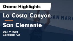 La Costa Canyon  vs San Clemente  Game Highlights - Dec. 9, 2021