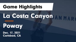 La Costa Canyon  vs Poway  Game Highlights - Dec. 17, 2021