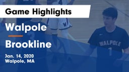 Walpole  vs Brookline  Game Highlights - Jan. 14, 2020