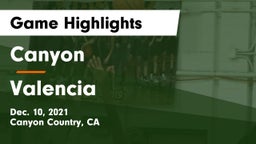 Canyon  vs Valencia  Game Highlights - Dec. 10, 2021