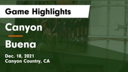 Canyon  vs Buena  Game Highlights - Dec. 18, 2021