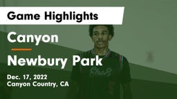 Canyon  vs Newbury Park  Game Highlights - Dec. 17, 2022
