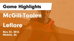 McGill-Toolen  vs Leflore Game Highlights - Nov 22, 2016