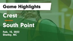 Crest  vs South Point  Game Highlights - Feb. 15, 2022