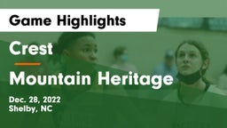 Crest  vs Mountain Heritage  Game Highlights - Dec. 28, 2022