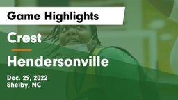 Crest  vs Hendersonville  Game Highlights - Dec. 29, 2022
