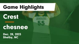 Crest  vs chesnee Game Highlights - Dec. 28, 2023