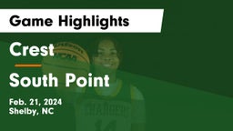 Crest  vs South Point  Game Highlights - Feb. 21, 2024