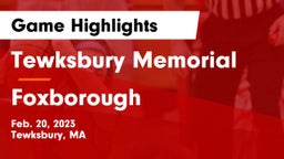 Tewksbury Memorial vs Foxborough  Game Highlights - Feb. 20, 2023