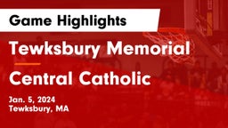 Tewksbury Memorial vs Central Catholic  Game Highlights - Jan. 5, 2024