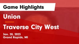 Union  vs Traverse City West  Game Highlights - Jan. 28, 2023