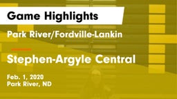 Park River/Fordville-Lankin  vs Stephen-Argyle Central  Game Highlights - Feb. 1, 2020