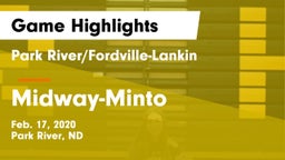 Park River/Fordville-Lankin  vs Midway-Minto  Game Highlights - Feb. 17, 2020