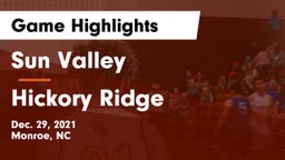 Sun Valley  vs Hickory Ridge  Game Highlights - Dec. 29, 2021