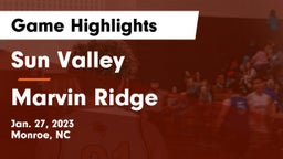 Sun Valley  vs Marvin Ridge  Game Highlights - Jan. 27, 2023