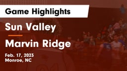 Sun Valley  vs Marvin Ridge  Game Highlights - Feb. 17, 2023