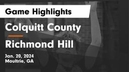 Colquitt County  vs Richmond Hill  Game Highlights - Jan. 20, 2024