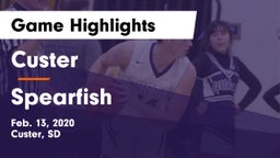 Custer  vs Spearfish  Game Highlights - Feb. 13, 2020