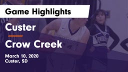 Custer  vs Crow Creek  Game Highlights - March 10, 2020