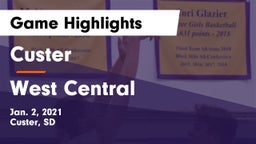 Custer  vs West Central  Game Highlights - Jan. 2, 2021